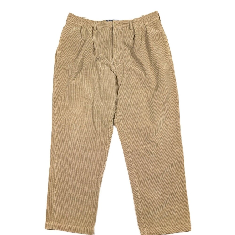 VTG Polo Ralph Lauren The Andrew Corduroy Pant 38x30 (36x30) Pleated Chino Pants